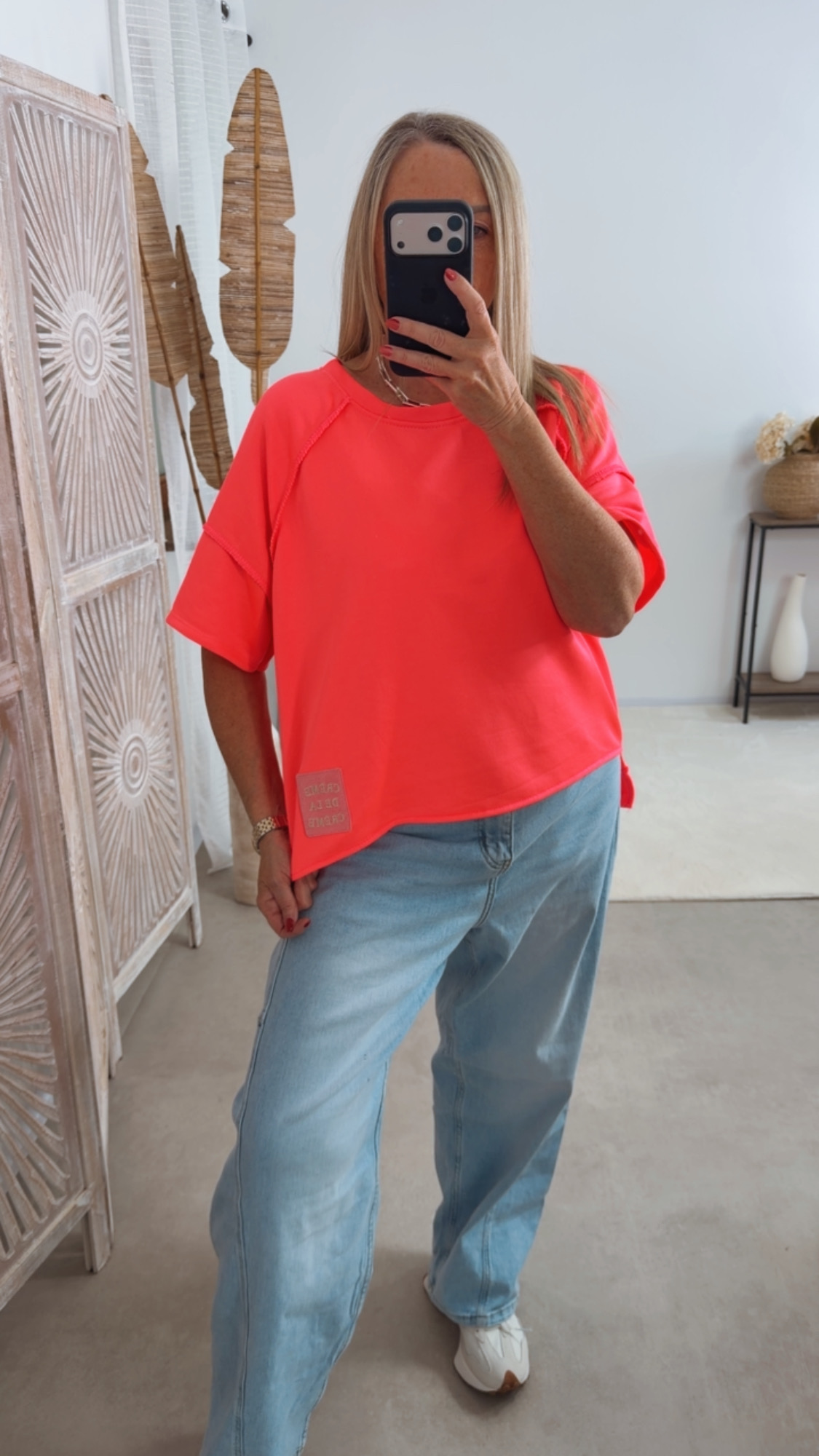 Sweater „Sophia“ – Made in Italy 🇮🇹 | Patch „Crème de la Crème“ | Größe ca. 34–42 🌸