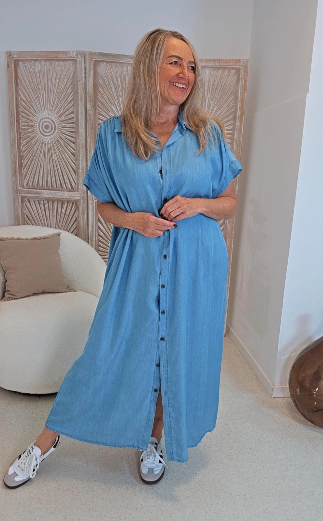 LYOCELL  BLUSENKLEID PALERMO Made in Italy 34-46/48 