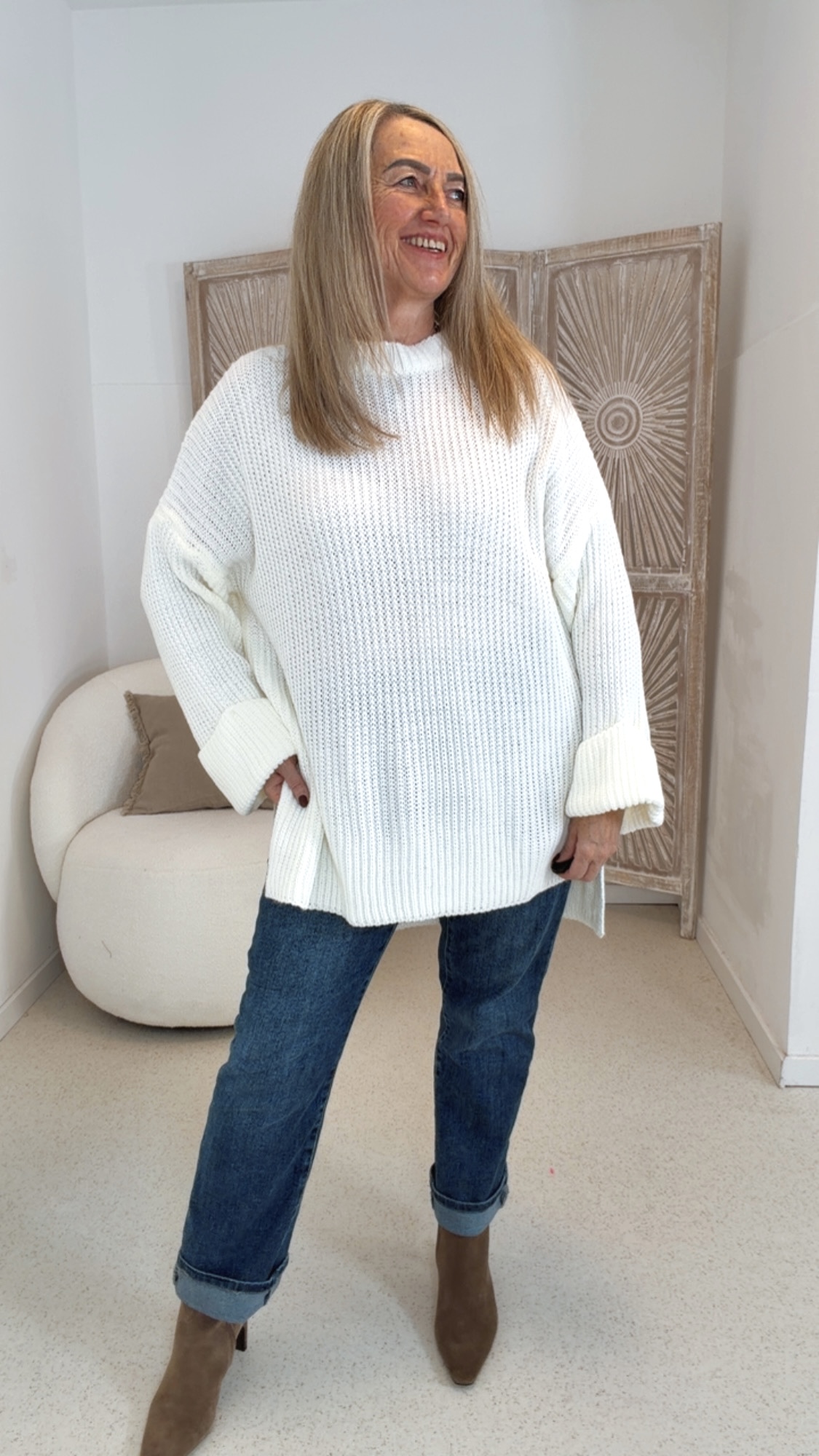 BASIC KNIT SWEATER TULIPA Made in Italy 36 - 44