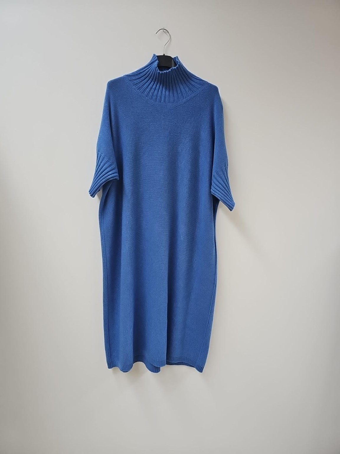 Strickkleid mit Stehkragen Uni I NO.SK0018 I Made in Italy 34-44