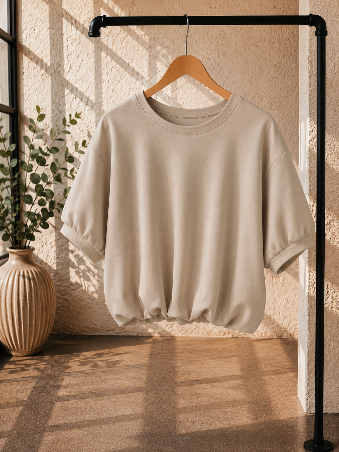 Cropped Butterstoff-Shirt Eleni Made in Italy 34-40/42