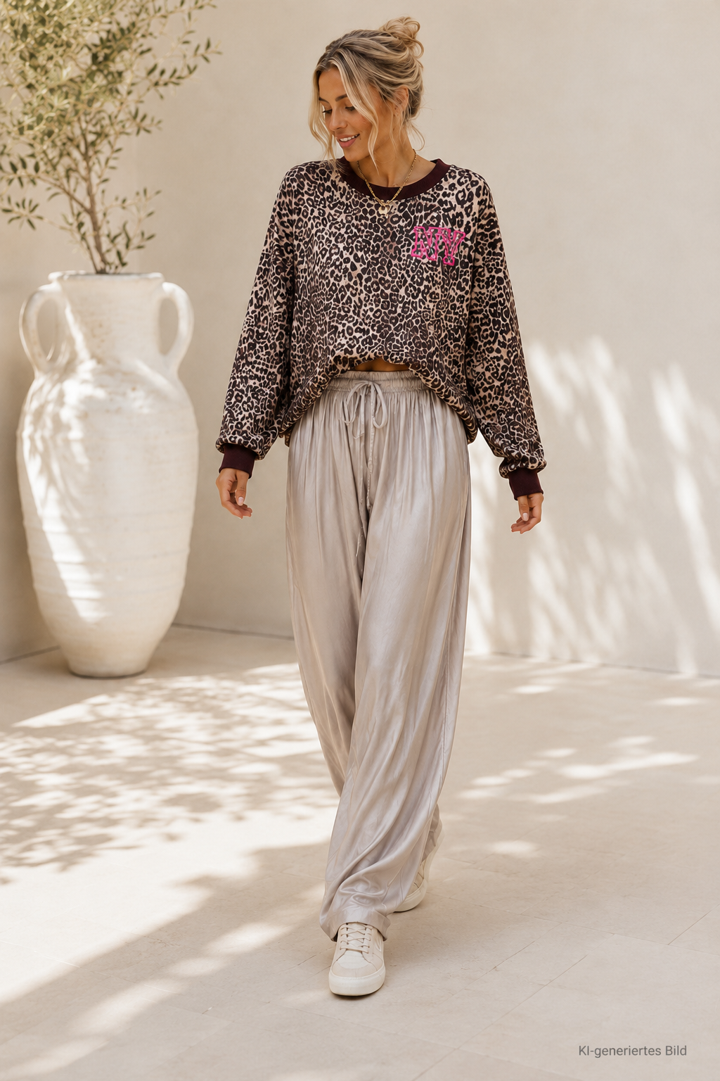Satinhose „Amelie“ – fließende Eleganz mit Seide Made in Italy Gr. 34-42/44