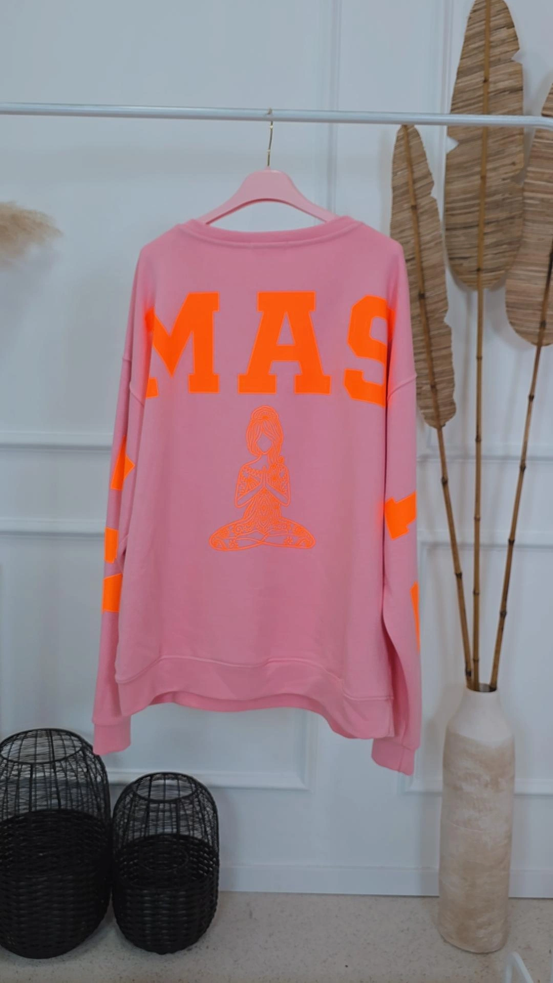 OVERSIZE SWEATER NAMASTE ALL DAMN DAY Made in Italy 34-40/42