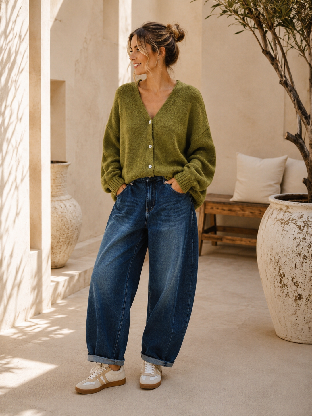 Agnetha – Oversize Alpaka Strickjacke | Made in Italya Cardigan  34-44