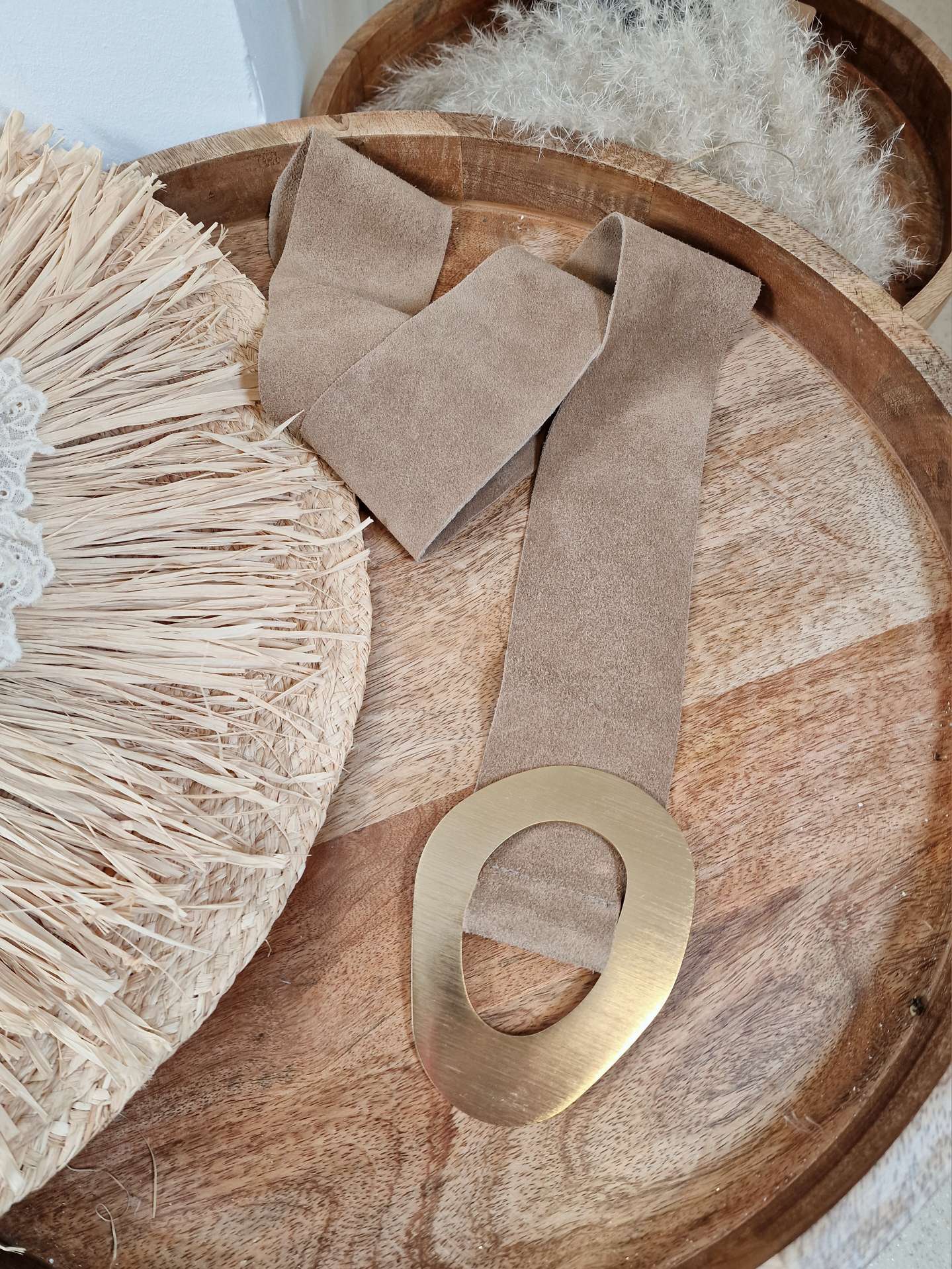 BELT WILDLEDER GÜRTEL MICHAELA TAUPE Echt Leder Gürtel Ledergürtel Wildledergürtel