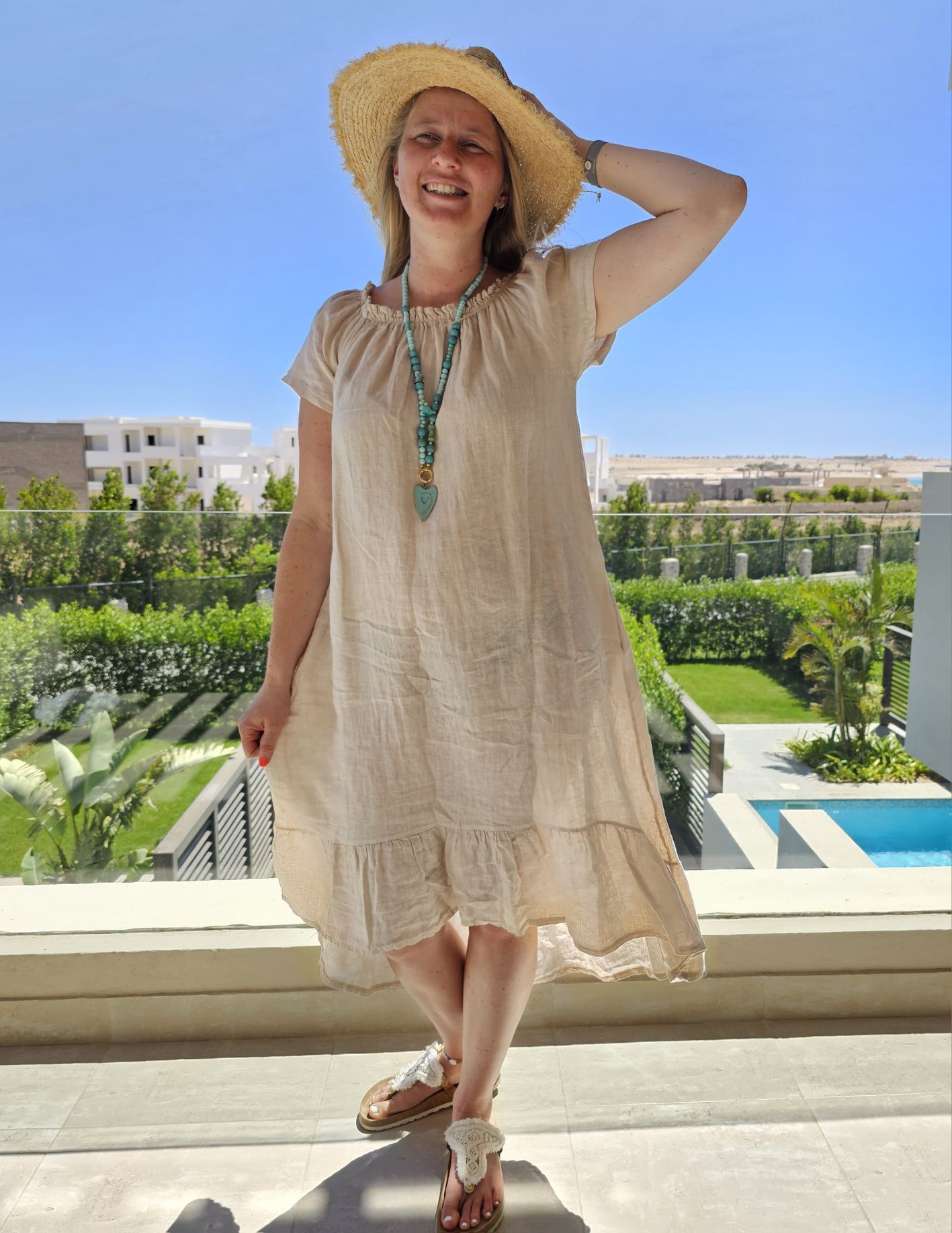 LINEN TUNIKA DRESS LUISE BEIGE 34-42 Made in Italy Leinen Kleid Leinenkleid Linendress LINEN TUNIKA DRESS LUISE BEIGE 34-42 Made in Italy Leinen Kleid Leinenkleid Linendress
