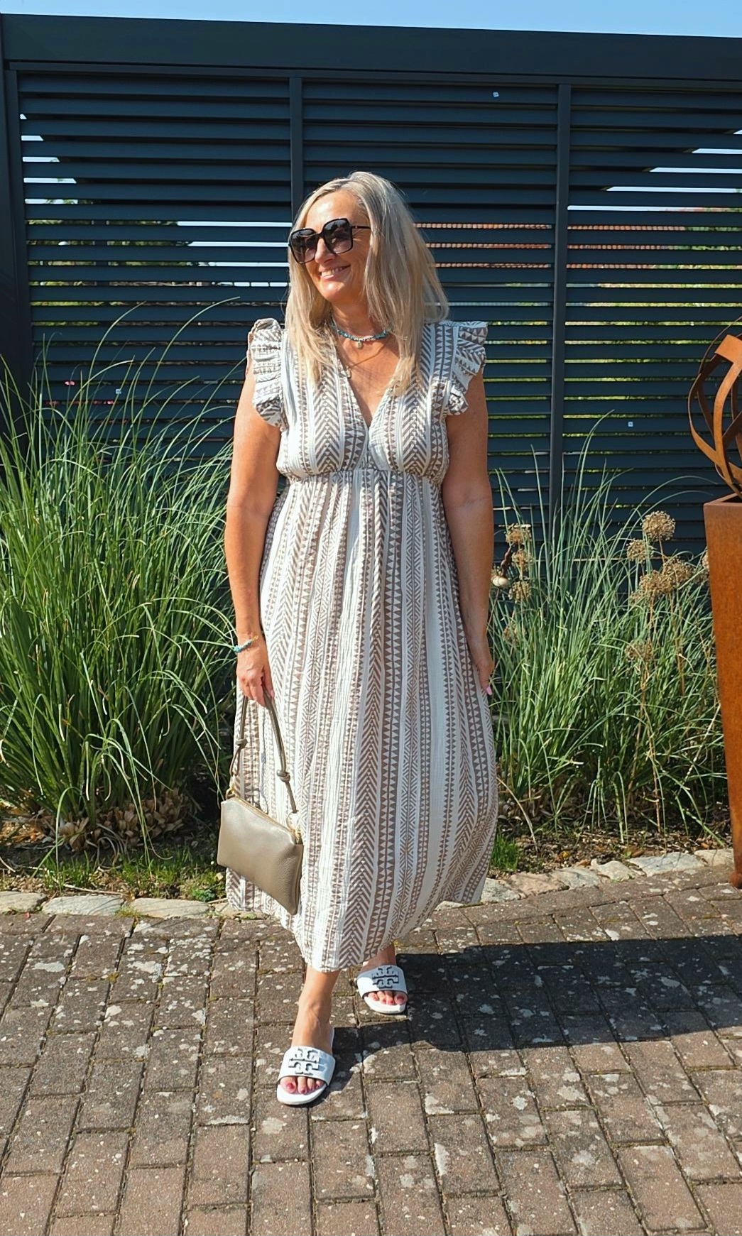 MUSSELIN AZTEK  KLEID ZOE 34 - 42 Made in Italy ärmellos Rüsche