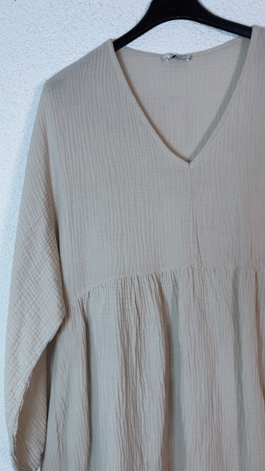 Musselin Kleid „Mombasa Uni“ – Made in Italy | 100 % Baumwolle | bis Gr. 44