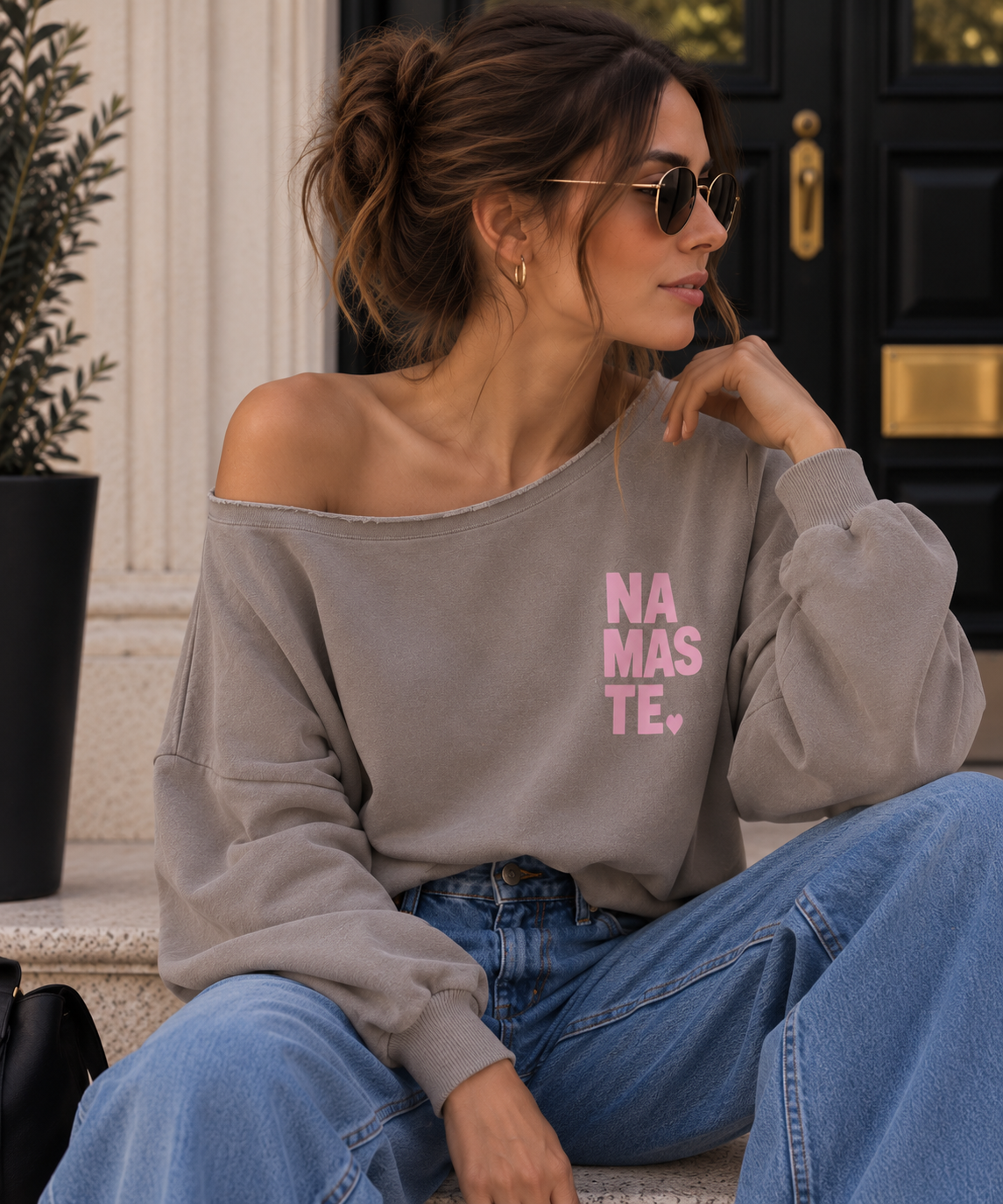 Oversize Sweatshirt im Used-Look I P0060 I 34-42/44