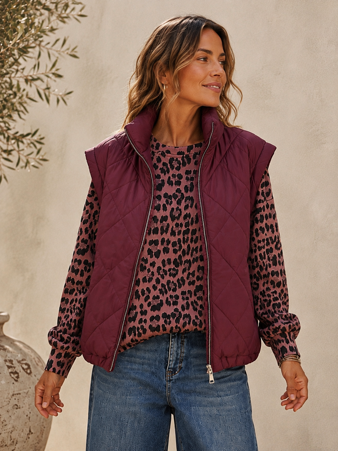 Steppjacke Svenja – Made in Italy – lässiger Spätsommer-Look Gr. 34-42
