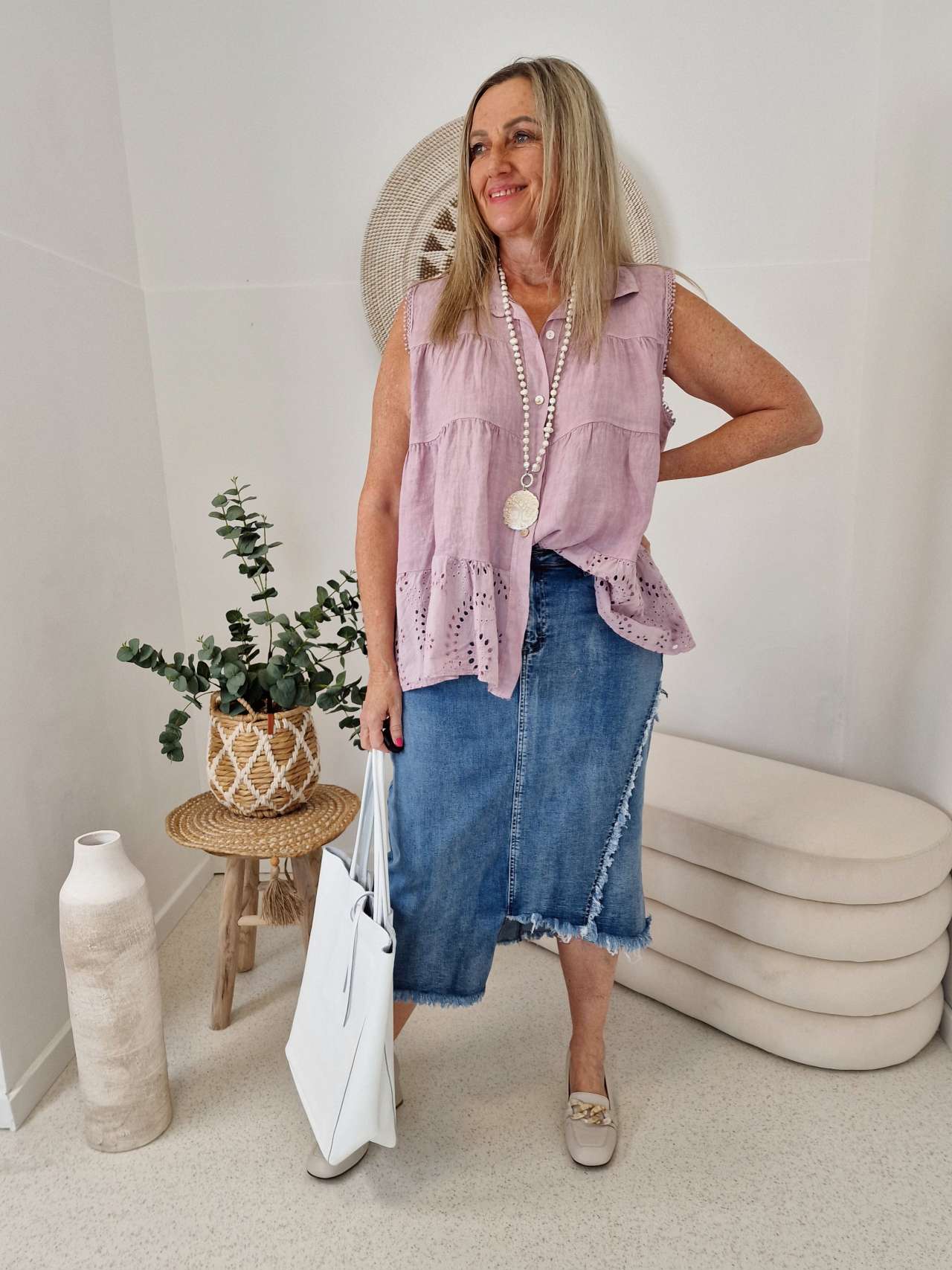 JEANS SKIRT FYNN 34-40 Made in Italy Maxi Rock Damenrock DARK BLUE JEANS SKIRT FYNN 34-40 Made in Italy Maxi Rock Damenrock DARK BLUE