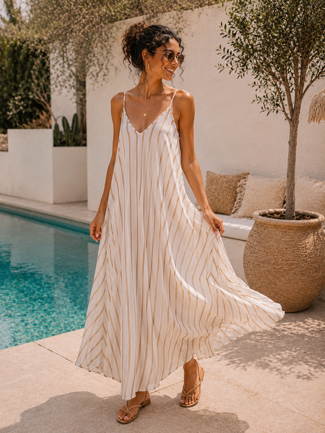 Sommerkleid Eloria Stripes Made in Italy 34-40/42