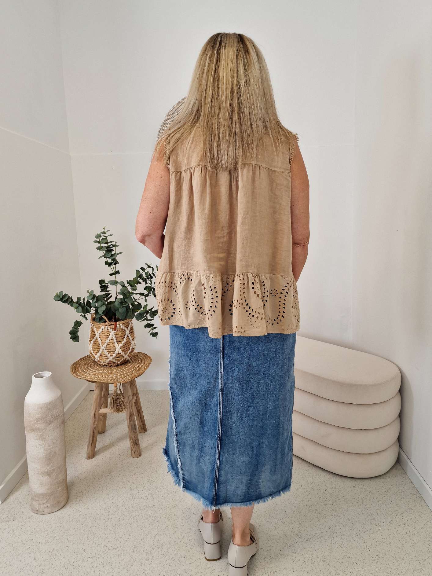 JEANS SKIRT FYNN 34-40 Made in Italy Maxi Rock Damenrock DARK BLUE JEANS SKIRT FYNN 34-40 Made in Italy Maxi Rock Damenrock DARK BLUE