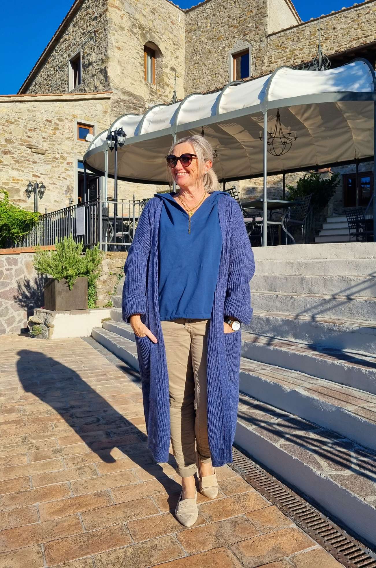 KNIT CARDIGAN EVELYN DUNKELBLAU 34-42 Made in Italy Strickjacke Strickmantel Mantel KNIT CARDIGAN EVELYN DUNKELBLAU 34-42 Made in Italy Strickjacke Strickmantel Mantel