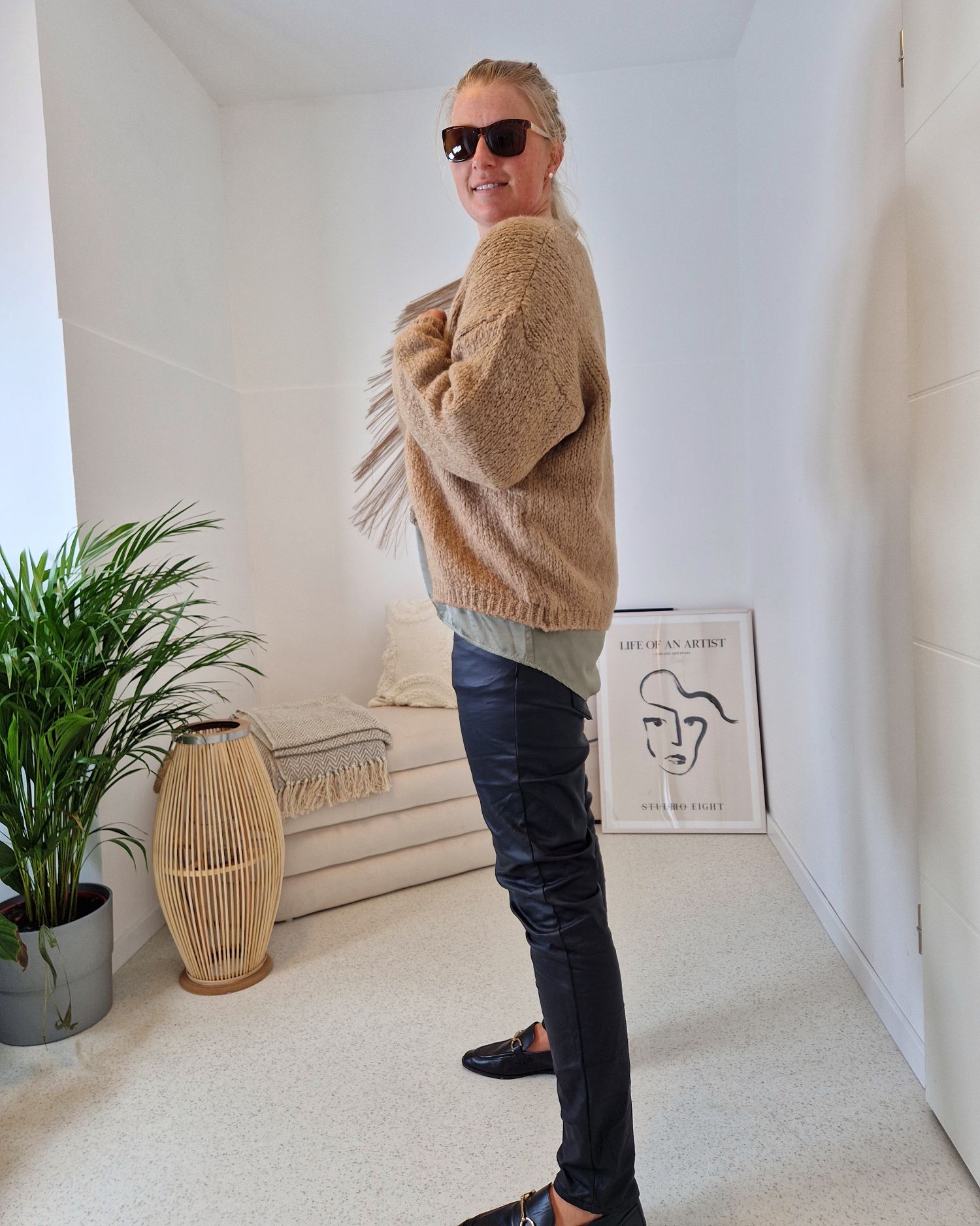 KNIT CARDIGAN MILLY CAMEL 34-42 Made in Italy kurze Strickjacke KNIT CARDIGAN MILLY CAMEL 34-42 Made in Italy kurze Strickjacke