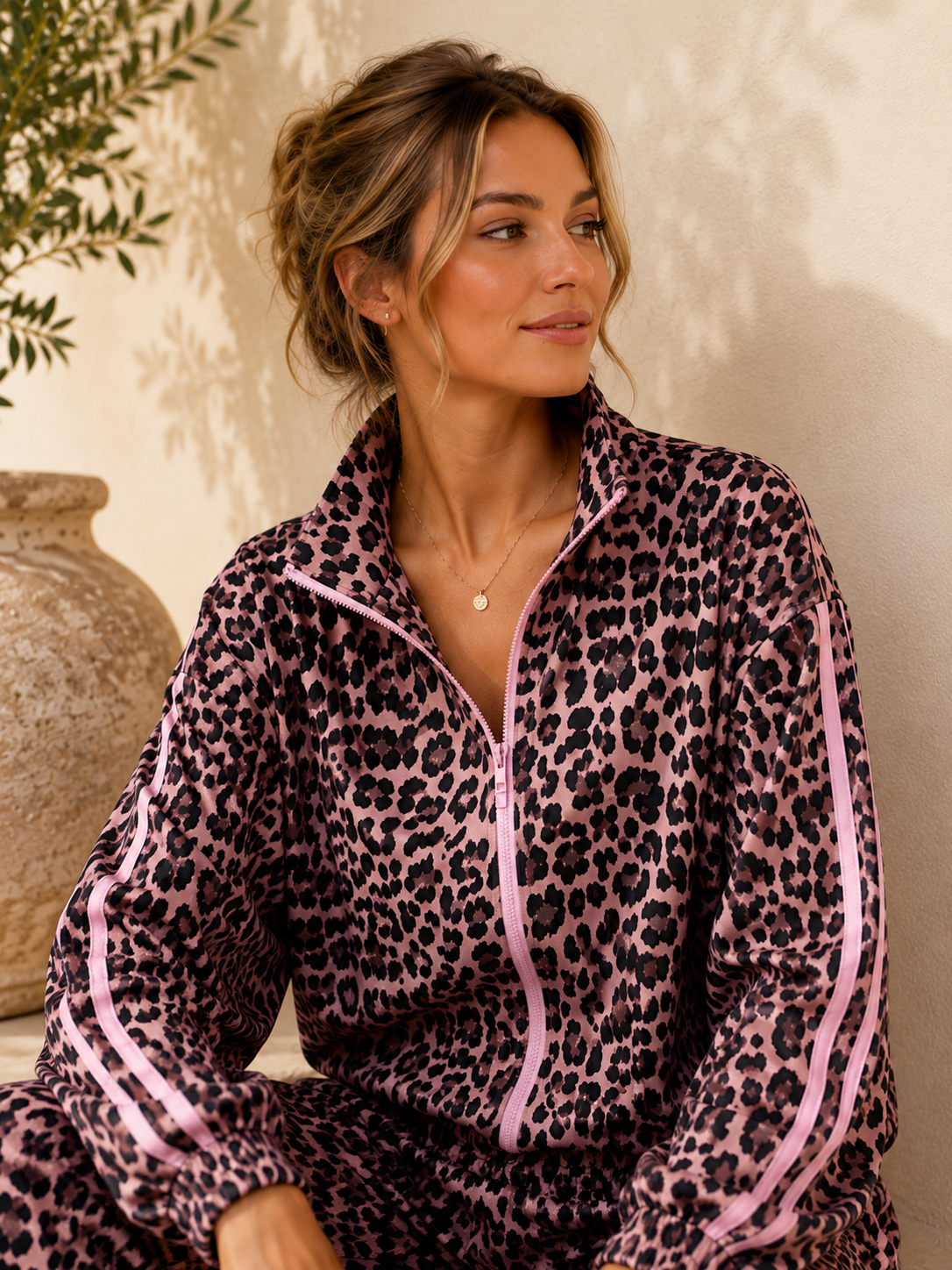 Set Ayla Leo Sweatshirt und Sweathose Made in Italy 34-44 Jogginganzug
