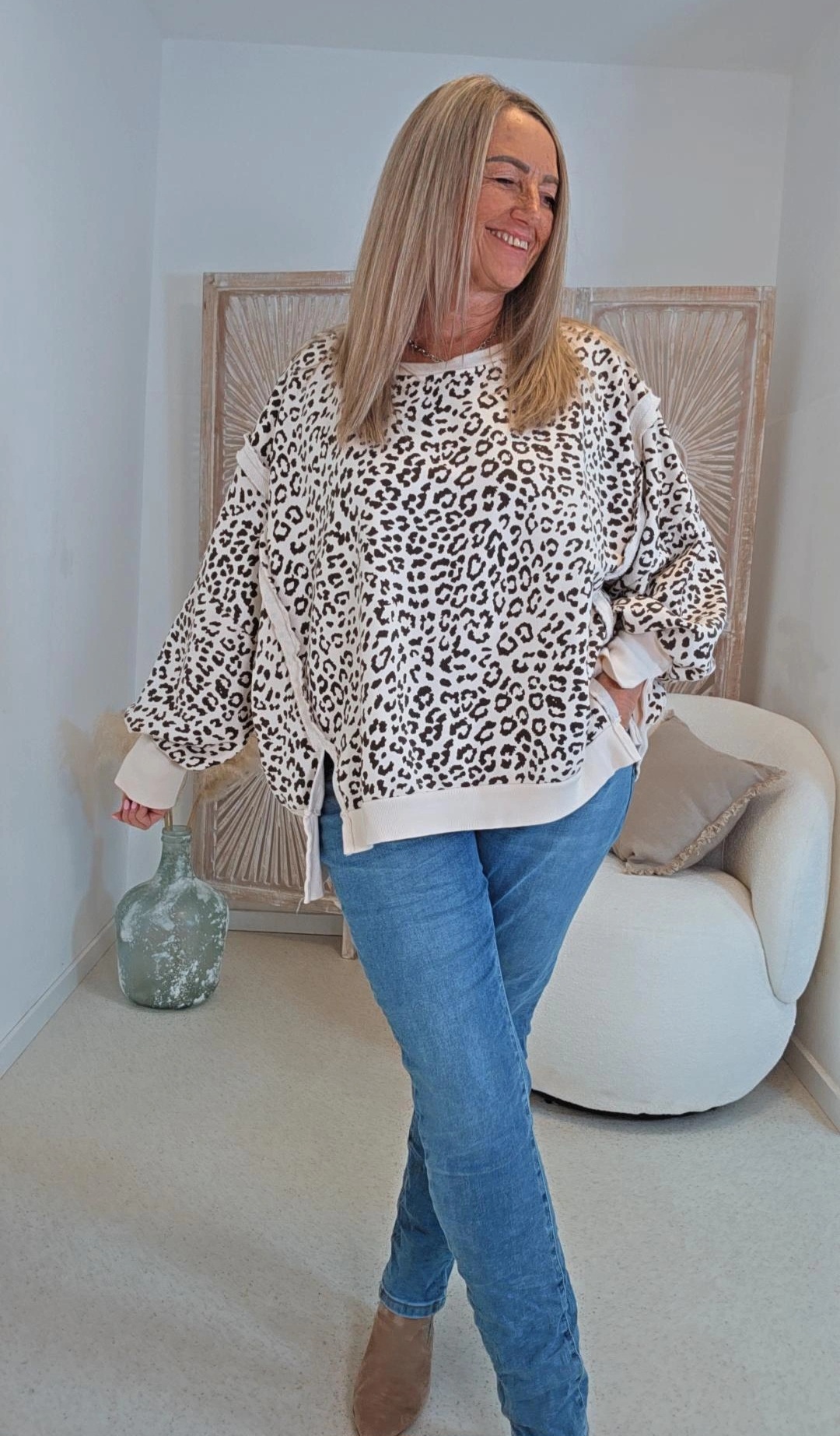 OVERSIZE SWEATER CARLOTA LEO Made in Italy 34-44/46