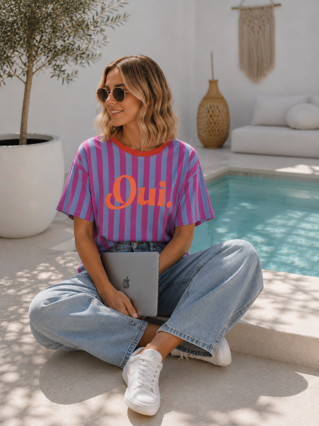 T-Shirt Nuria Blockstreifen Oui. Made in Italy 34-42/44