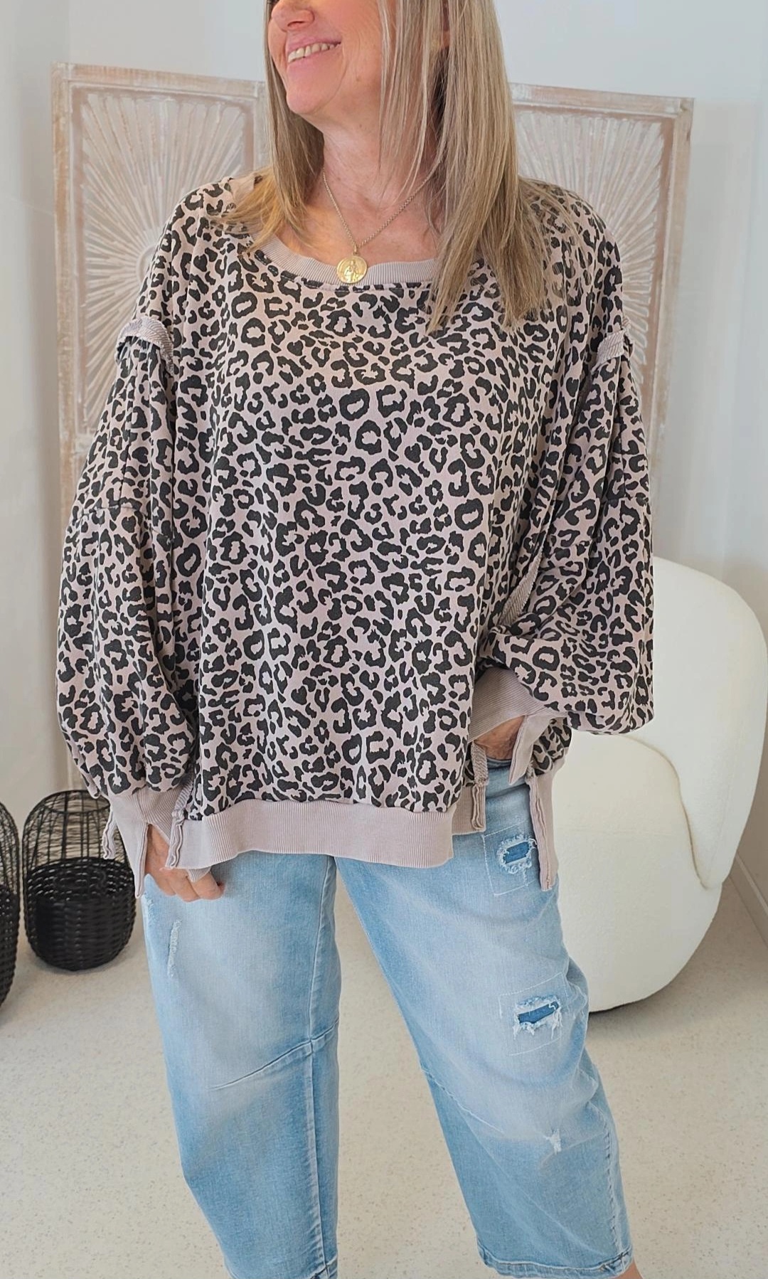 OVERSIZE SWEATER CARLOTA LEO Made in Italy 34-44/46