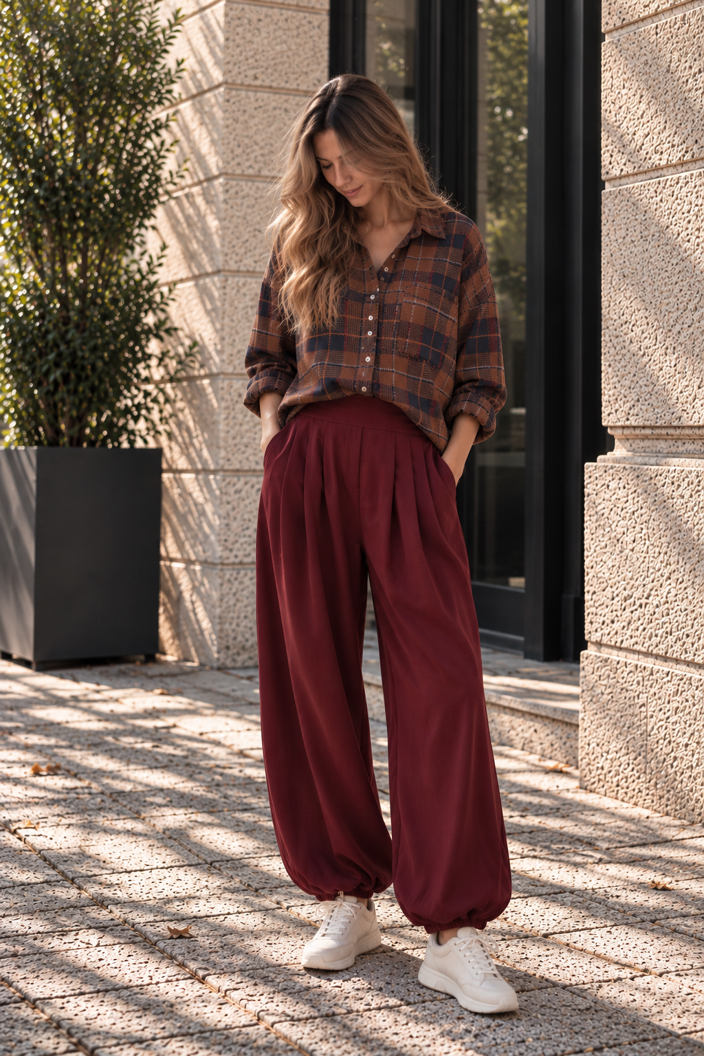 Butterstoff Ballonhose uni HO0106 | Made in Italy Gr 34-42-44 Hose