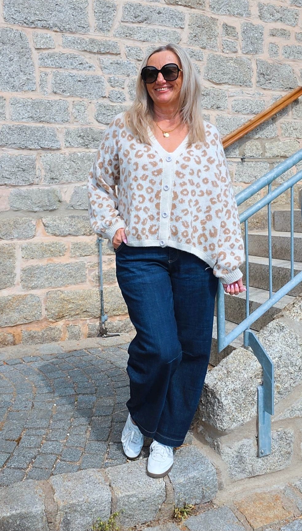 STRICK CARDIGAN LEO STYLE 34-44 Made in Italy 