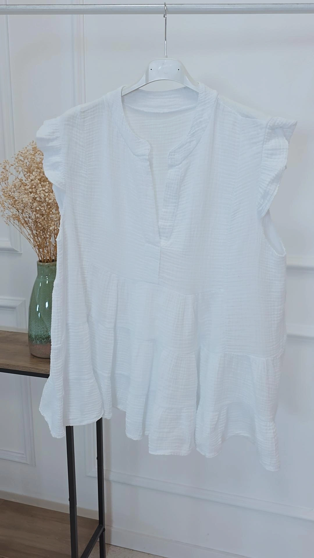 MUSSELIN BASIC SHIRT BETTINA UNI Made in Italy 34-42