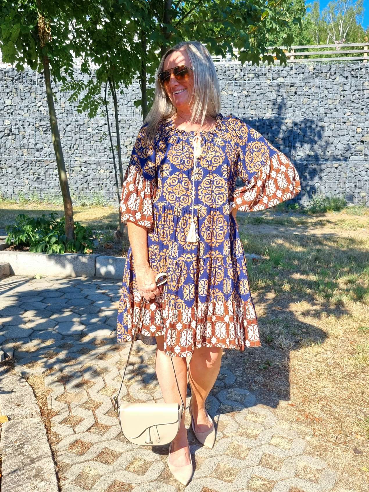 SHORT TUNIKA DRESS GIULIA BLUE 34-42 Made in Italy kurzes Kleid Hängerchen Tunikakleid SHORT TUNIKA DRESS GIULIA BLUE 34-42 Made in Italy kurzes Kleid Hängerchen Tunikakleid