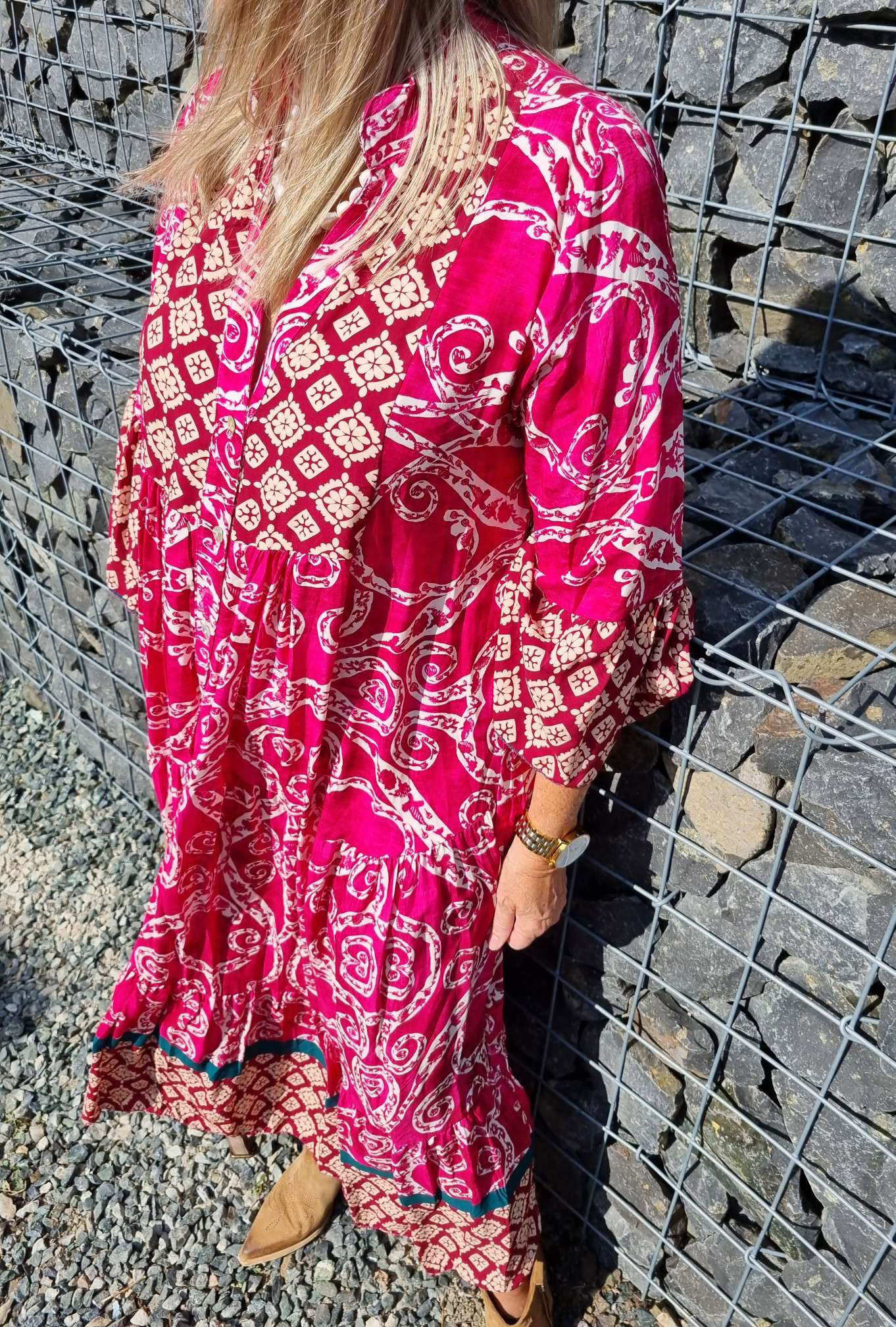 MAXI TUNIKA DRESS STROMBOLI BURGUNDER 34-40/42 Made in Italy langes Kleid Hängerchen Tunikakleid MAXI TUNIKA DRESS STROMBOLI BURGUNDER 34-40/42 Made in Italy langes Kleid Hängerchen Tunikakleid