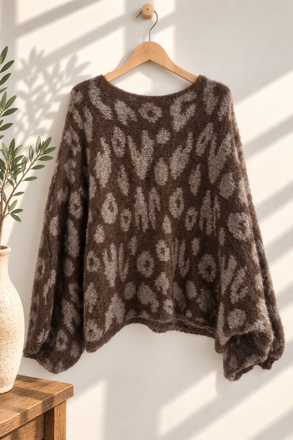 Strickpullover Leo-Look – Fledermaus-Style | Made in Italy | One Size bis ca. Gr. 44 | SP0086 Strick Pullover
