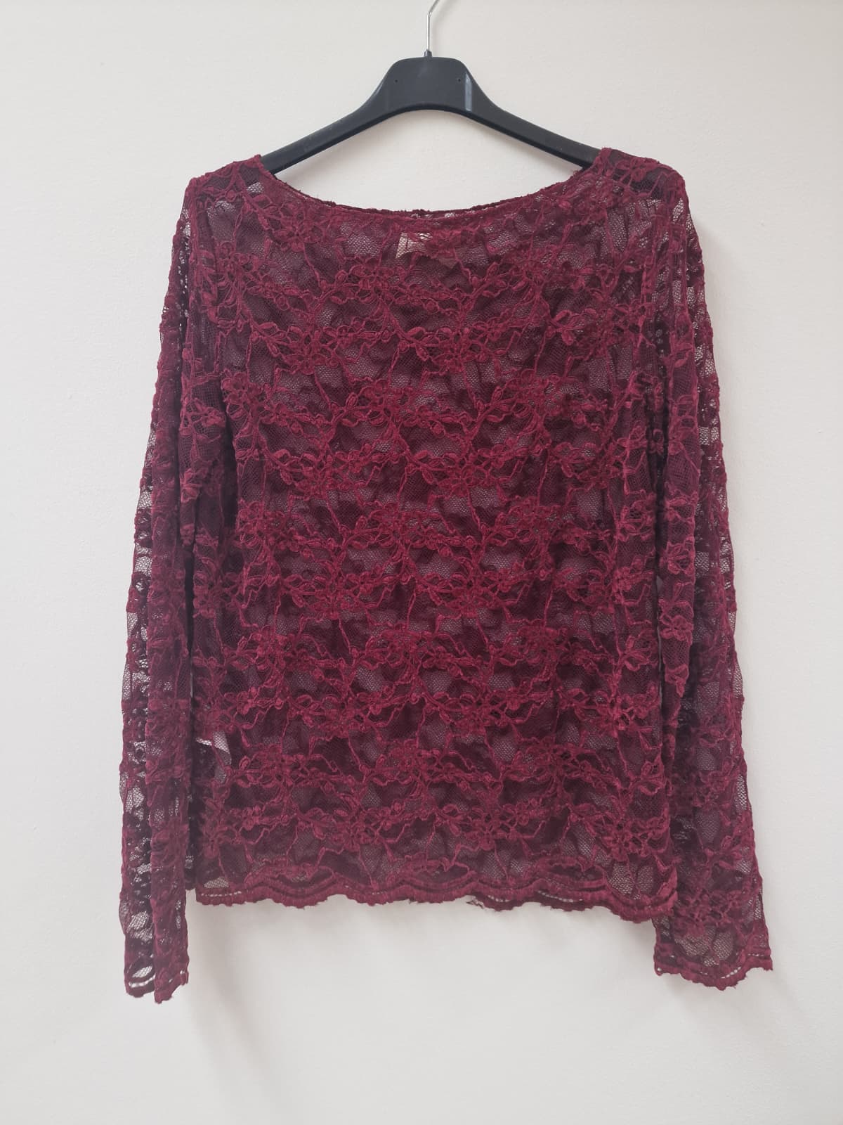 Spitzenshirt mit floralem Muster – Made in Italy | SPI 0089 | bis ca. Gr. 42