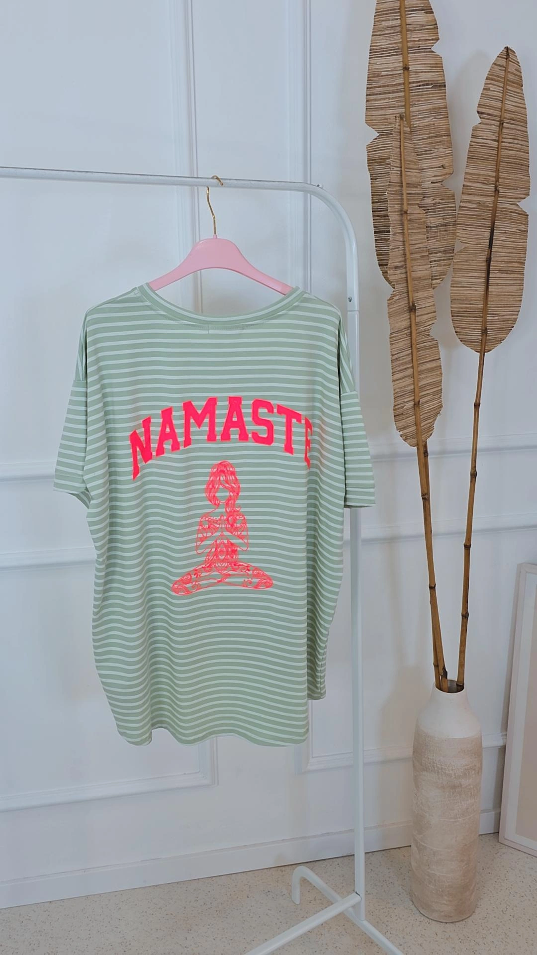 BASIC SHIRT URSULA STREIFEN NAMASTE Vokuhila Made in Italy 36 -44