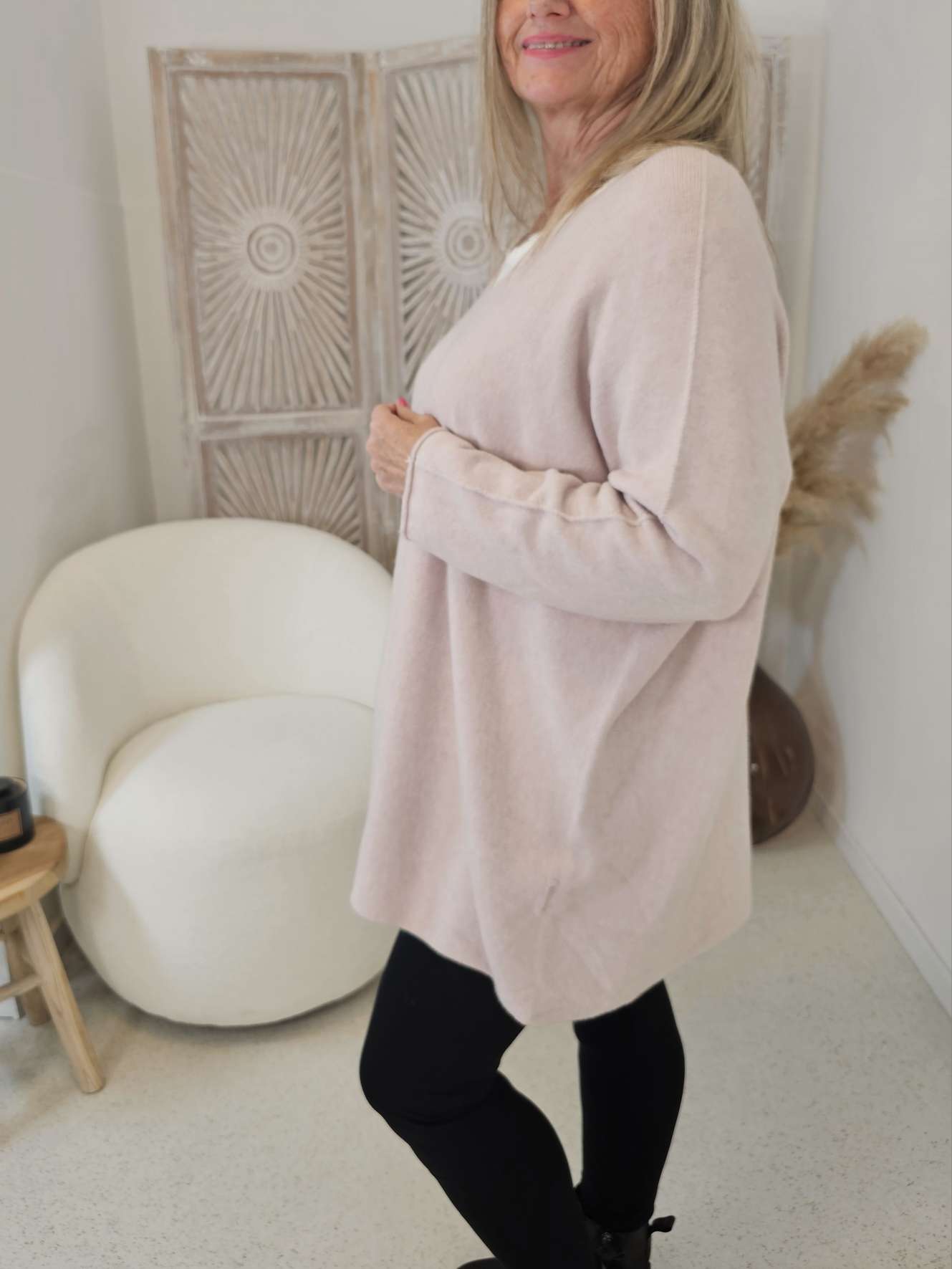 LIGHT KNIT SWEATER MARION Made in Italy Oversize 34-48 Strickpullover Pullover LIGHT KNIT SWEATER MARION Made in Italy Oversize 34-48 Strickpullover Pullover