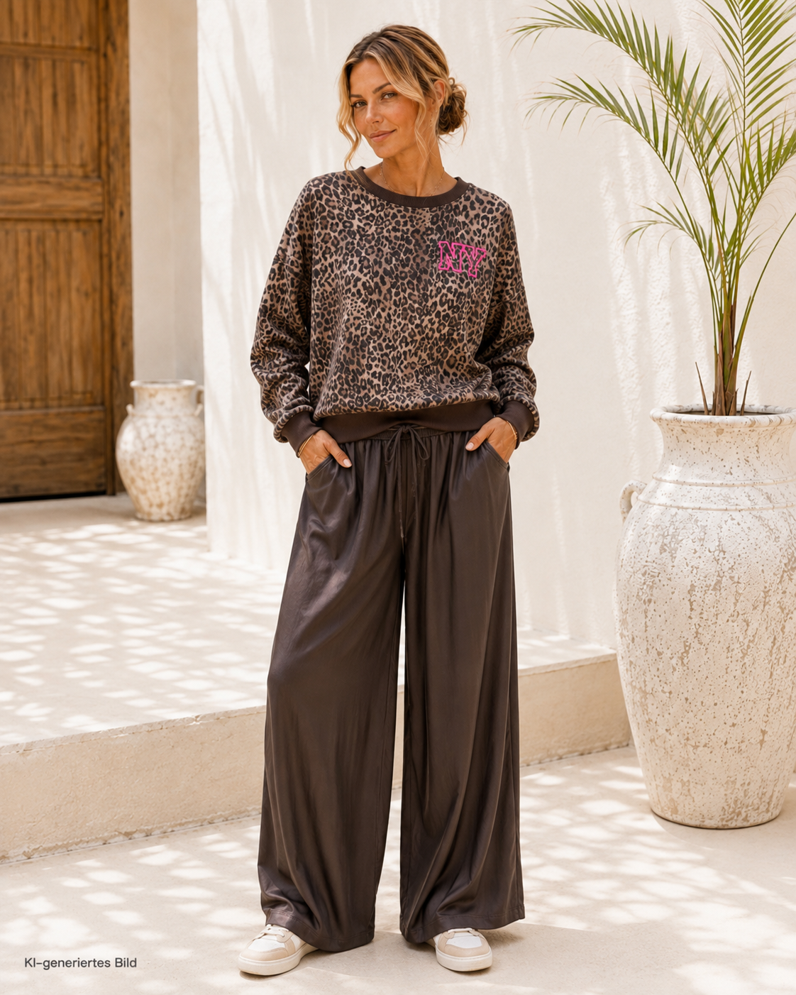 Satinhose „Amelie“ – fließende Eleganz mit Seide Made in Italy Gr. 34-42/44