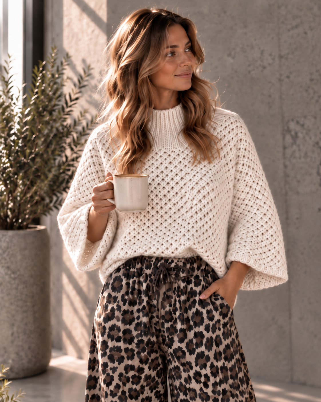 Strickpullover mit Stehkragen I SP0153 I 34-40/42 I Made in Italy