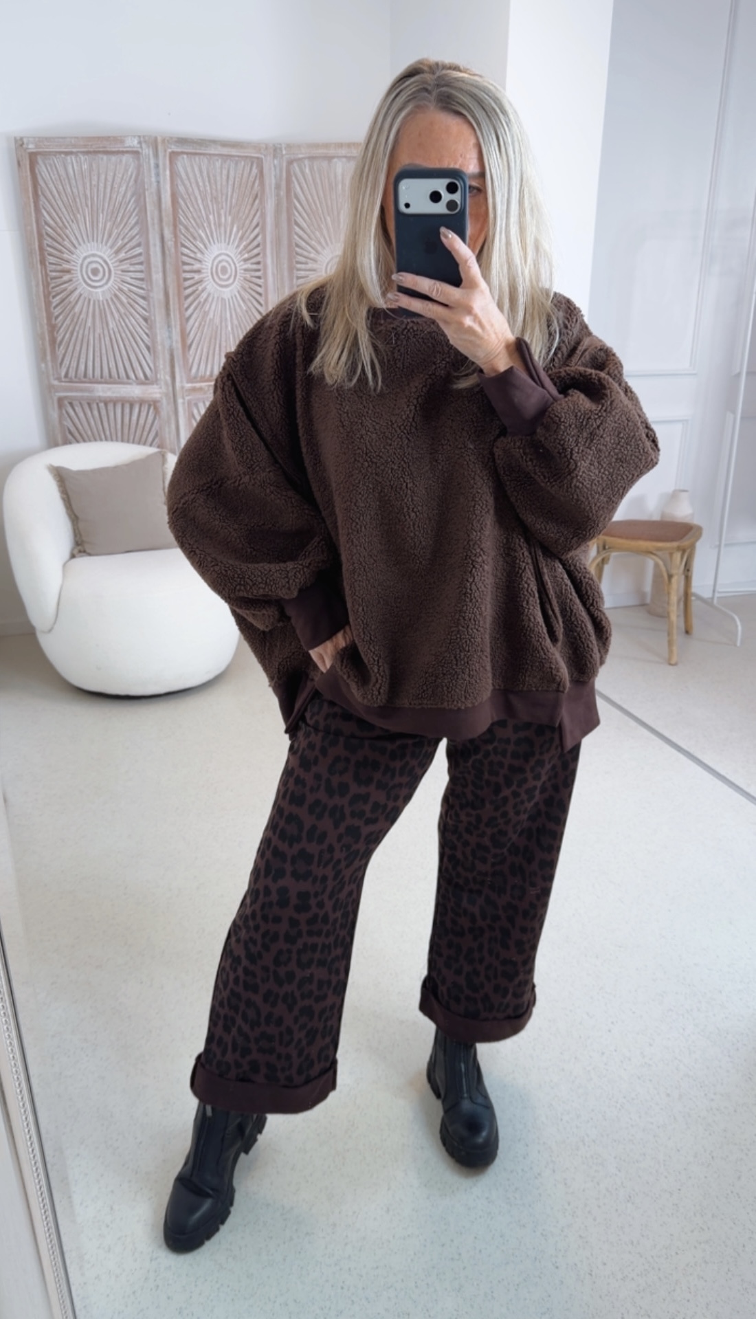 TEDDY PULLOVER ANITA COZY 36 -44 Made in Italy Kuschelpullover