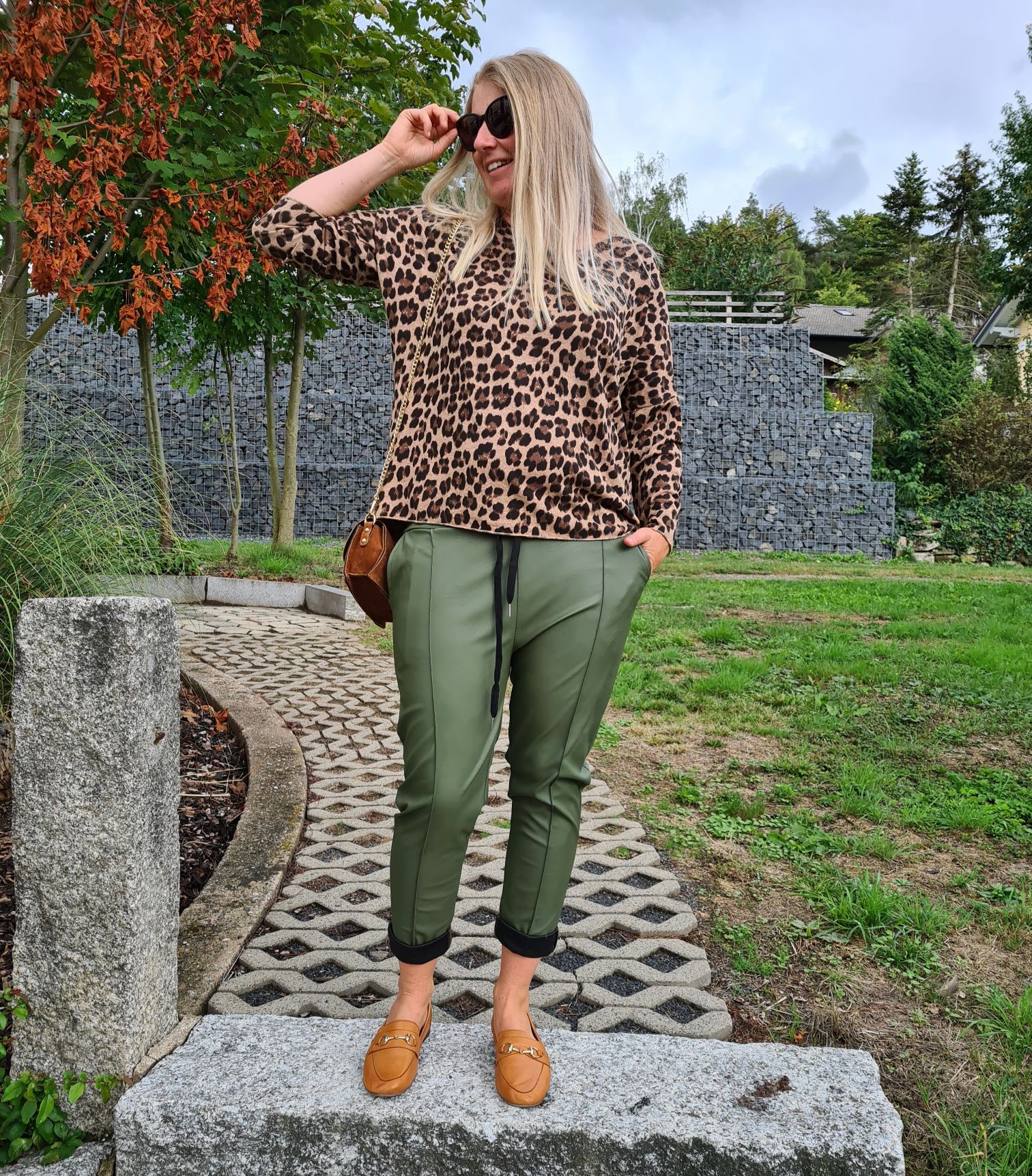 LIGHT KNIT LONGSLEEVE SHIRT MARIKA LEO CAMEL Basic Langarm Pullover Leopard Sweater Made in Italy 34-42 LIGHT KNIT LONGSLEEVE SHIRT MARIKA LEO CAMEL Basic Langarm Pullover Leopard Sweater Made in Italy 34-42