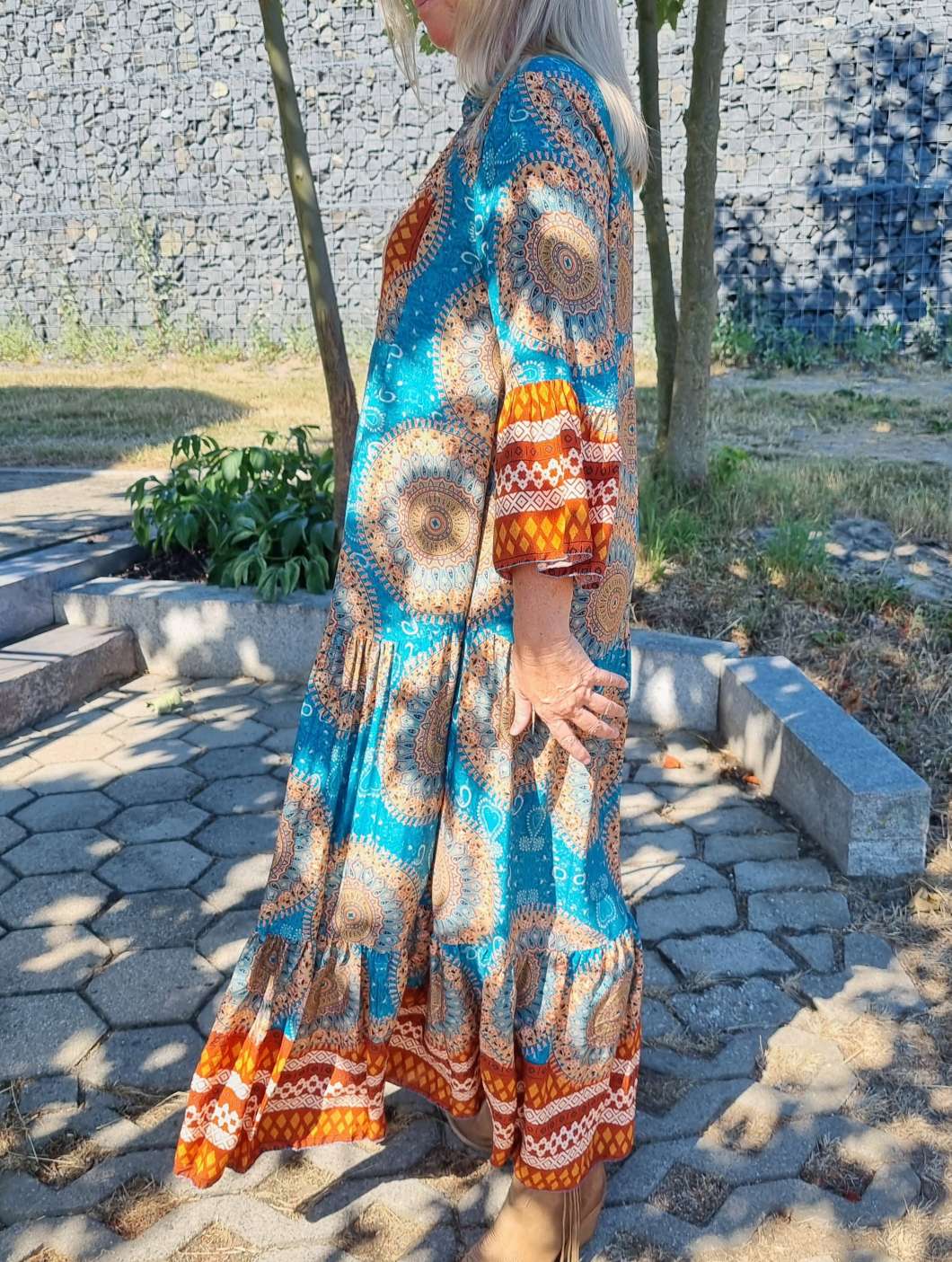 MAXI TUNIKA DRESS MICAELA TÜRKIS 34-42 Made in Italy langes Kleid Hängerchen Tunikakleid MAXI TUNIKA DRESS MICAELA TÜRKIS 34-42 Made in Italy langes Kleid Hängerchen Tunikakleid