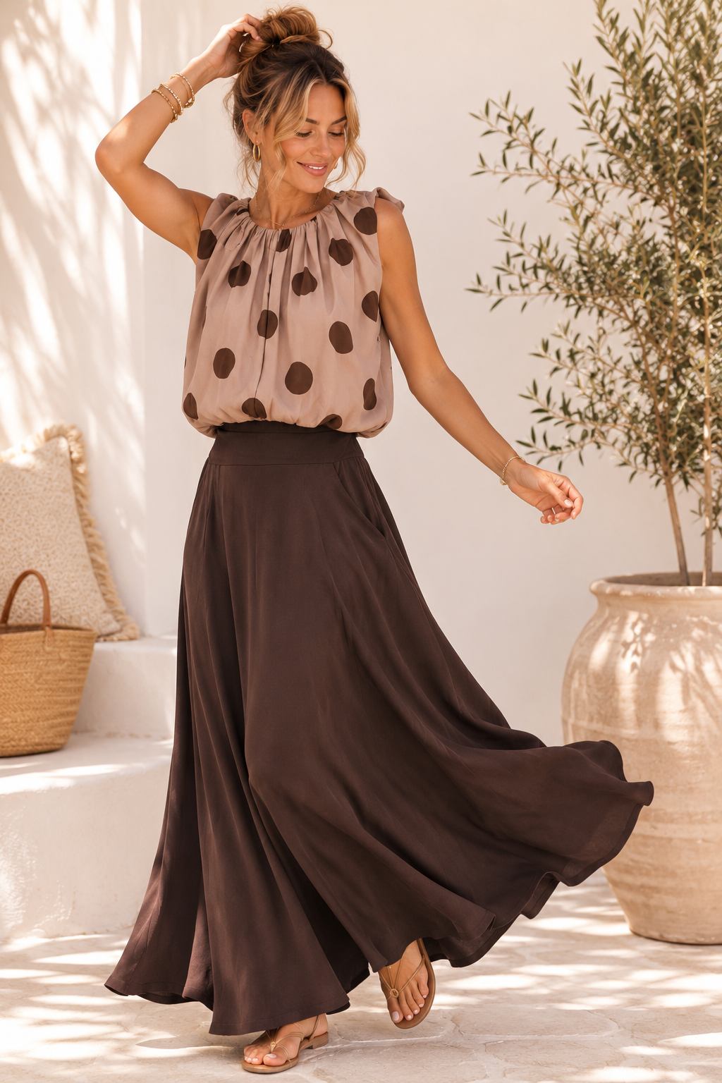 Bluse Mireia Dots Made in Italy 34-40/42