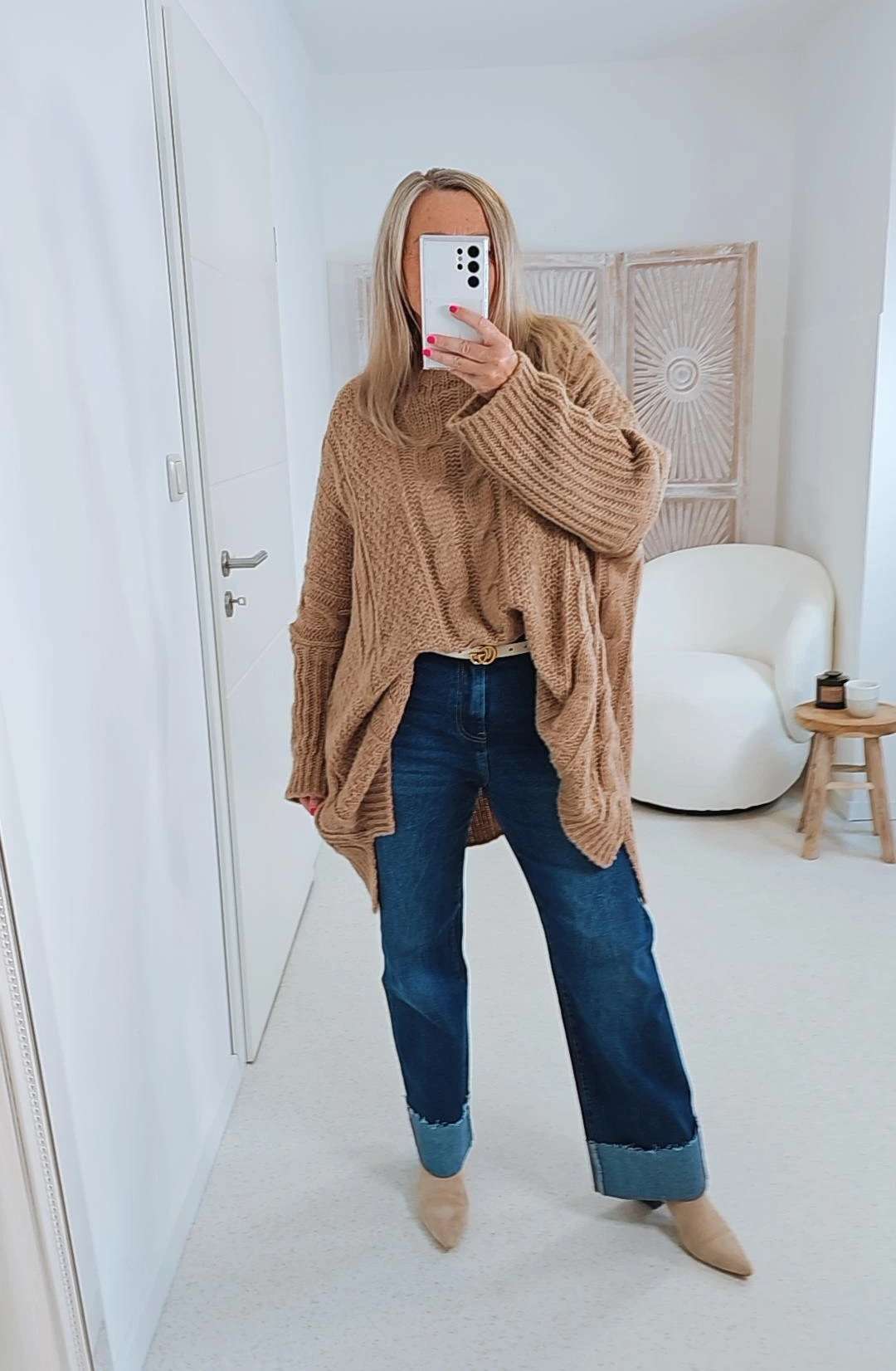 STRICKPULLOVER ZOPFMUSTER TARA Oversize Pullover Made in Italy 36 - 48/50 STRICKPULLOVER ZOPFMUSTER TARA Oversize Pullover Made in Italy 36 - 48/50