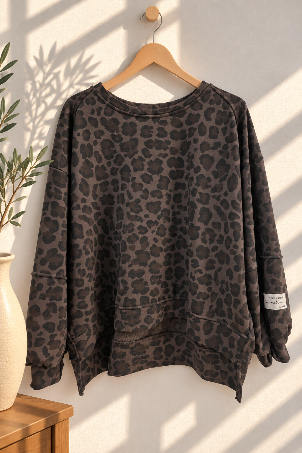 Leo Sweater mit Patch – SW0093 Made in Italy Gr 34-42