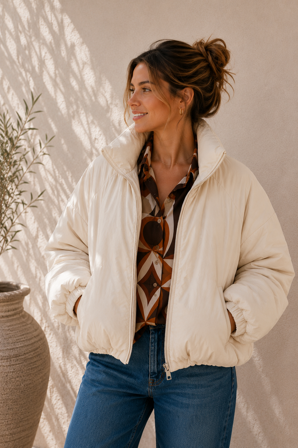 Jacke Puffy Monika – lässiger Allrounder für die Übergangszeit Made in Italy 34-40/42