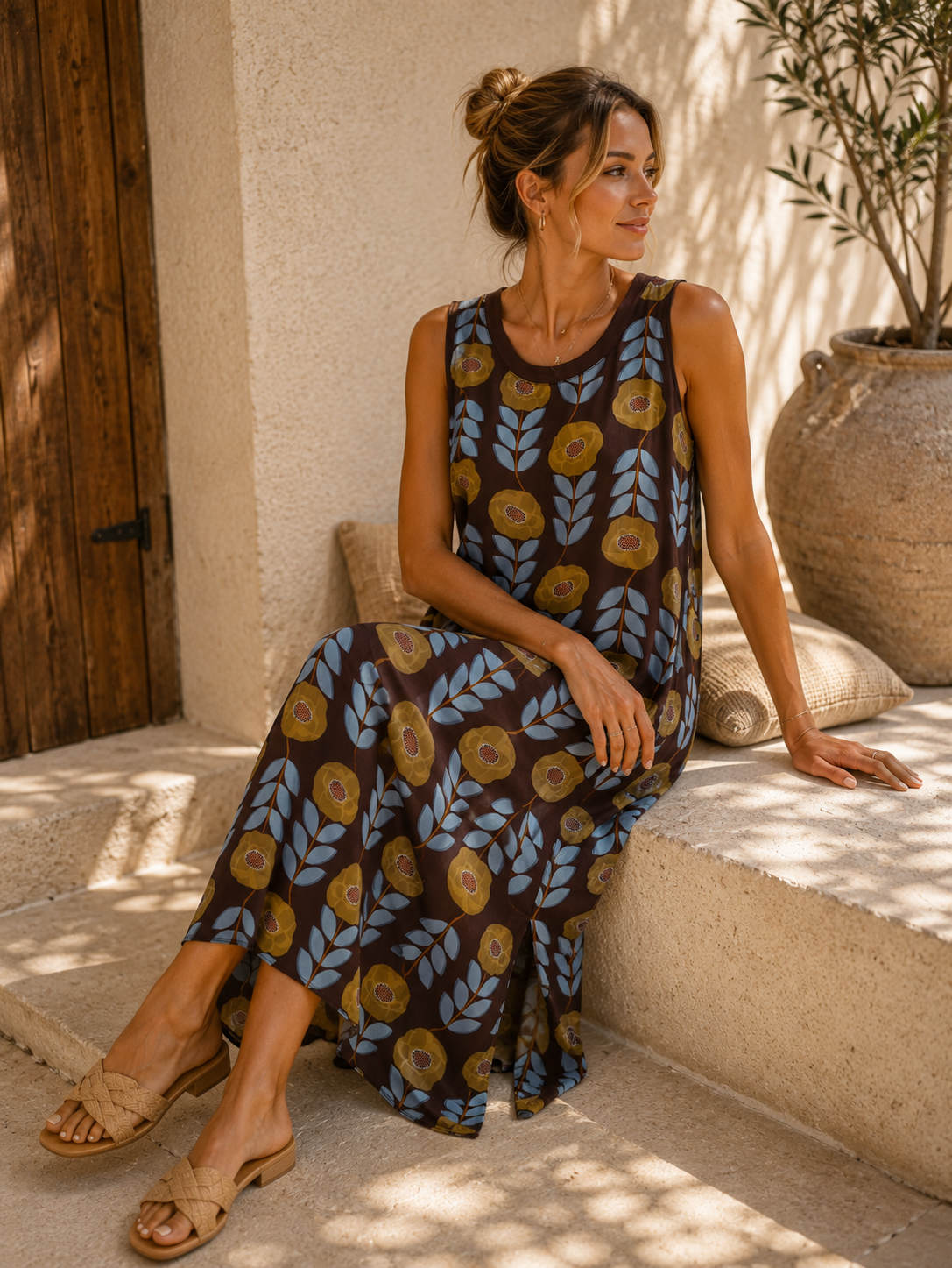 Satin-Kleid Anahita 🌴 Made in Italy Viskose Qualtiät Gr. 34-40/42