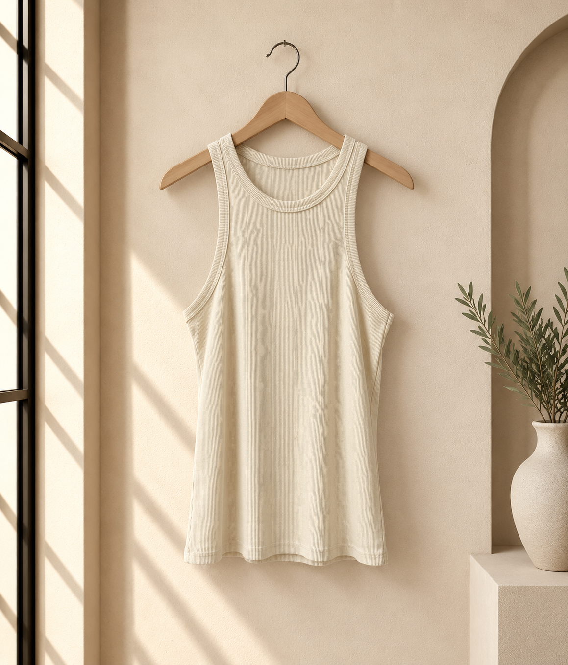 Uni Rippen-Top – bequemes Basic für jeden Tag T0064 I Made in Italy 34-40