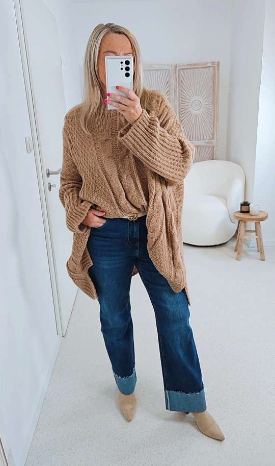 STRICKPULLOVER ZOPFMUSTER TARA Oversize Pullover Made in Italy 36 - 48/50 STRICKPULLOVER ZOPFMUSTER TARA Oversize Pullover Made in Italy 36 - 48/50