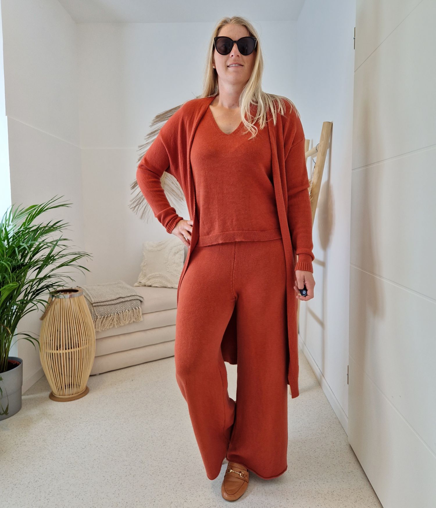 3-TEILIGES STRICK SET BEATRICE ROST 36-40 Made in Italy Hose Pullunder Mantel Cardigan 3-TEILIGES STRICK SET BEATRICE ROST 36-40 Made in Italy Hose Pullunder Mantel Cardigan