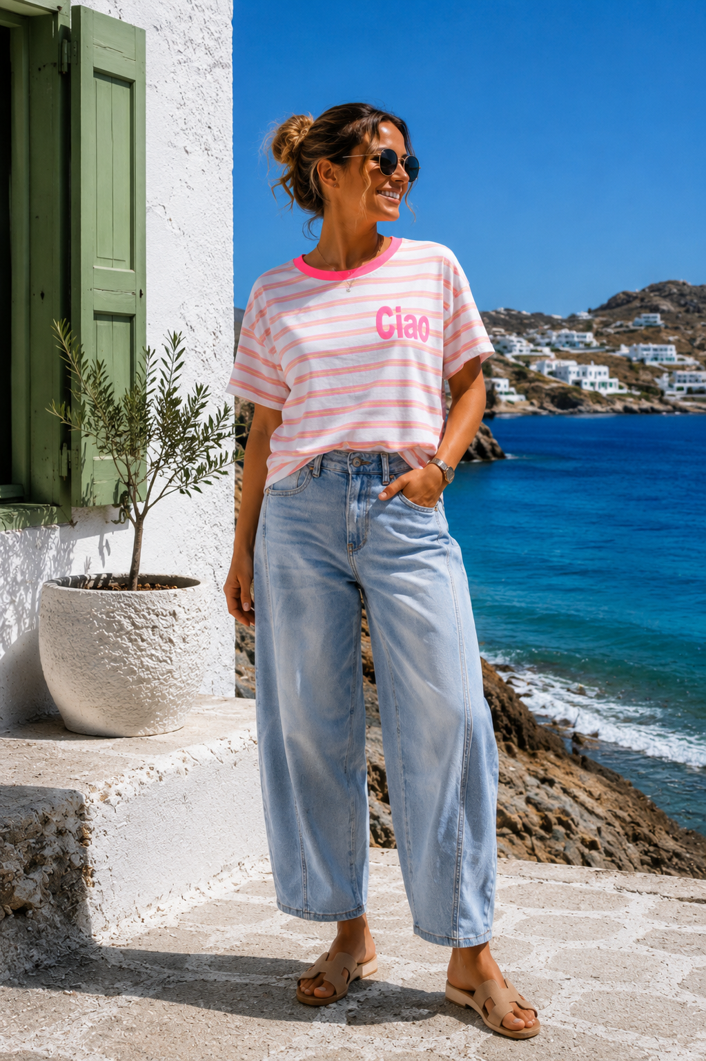 T-Shirt Stripes Ciao Nisida Made in Italy 34-40/42