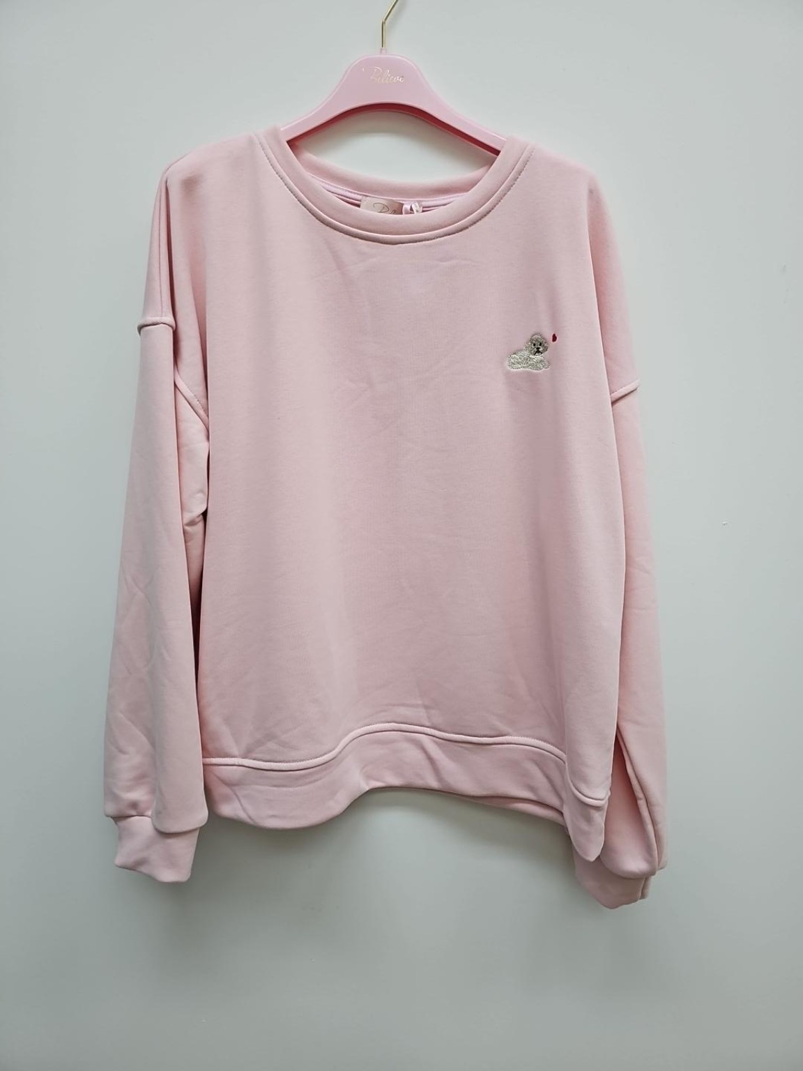 Sweatshirt Uni Luni Hund Stickerei Made in Italy 34-42 Sweater