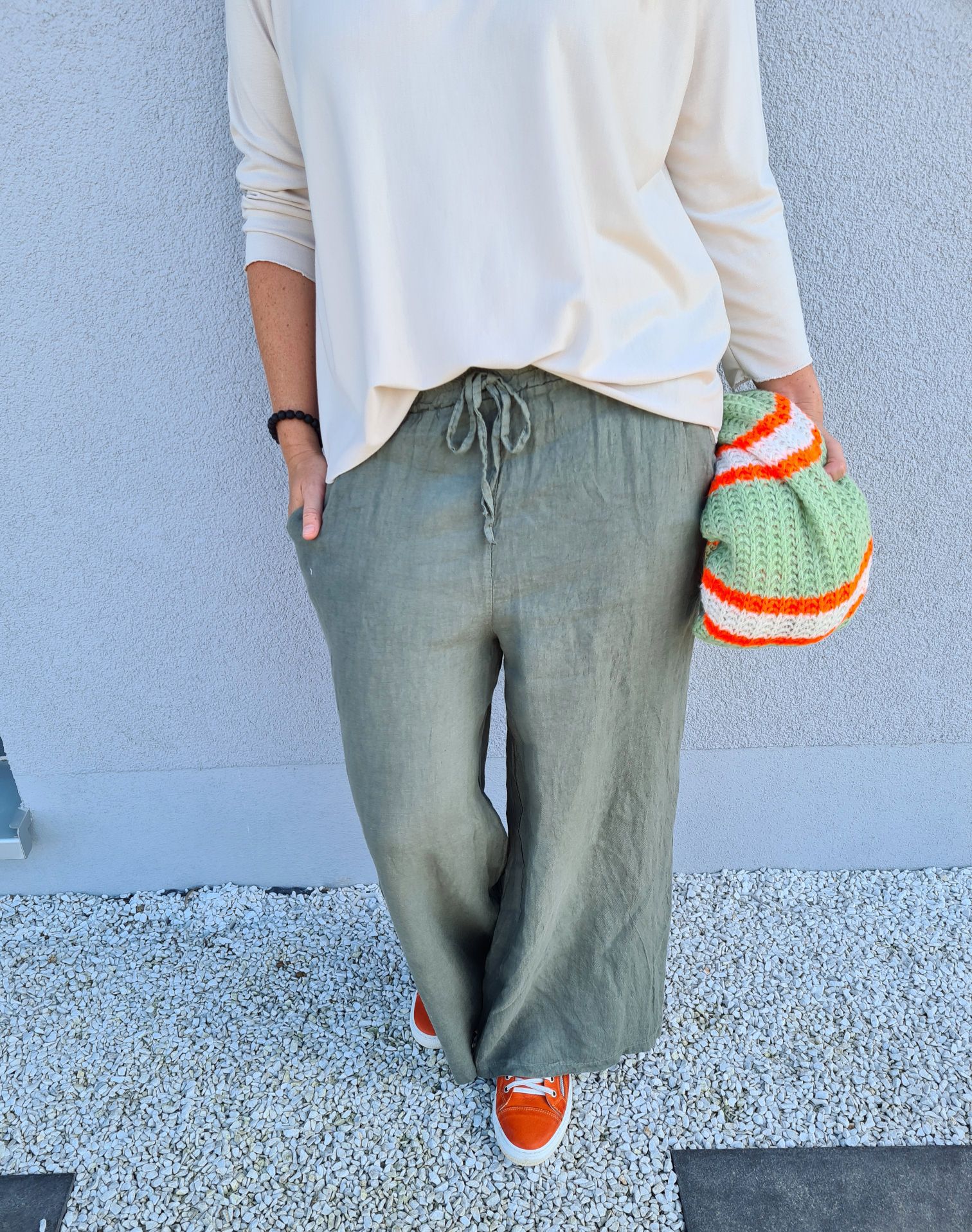 BASIC LONGSLEEVE RUBY CREME leichter Pullover 34-42 Made in Italy Layer Shirt BASIC LONGSLEEVE RUBY CREME leichter Pullover 34-42 Made in Italy Layer Shirt