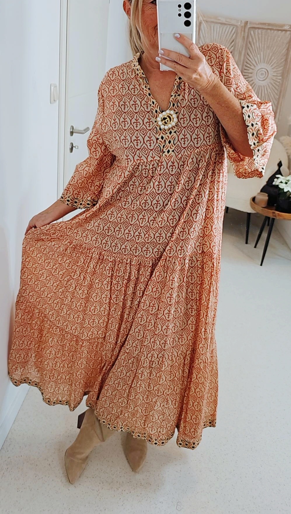 TUNIKA KLEID MADISON ROT 34-42 Italy Style langes Sommerkleid DRESS TUNIKA KLEID MADISON ROT 34-42 Italy Style langes Sommerkleid DRESS