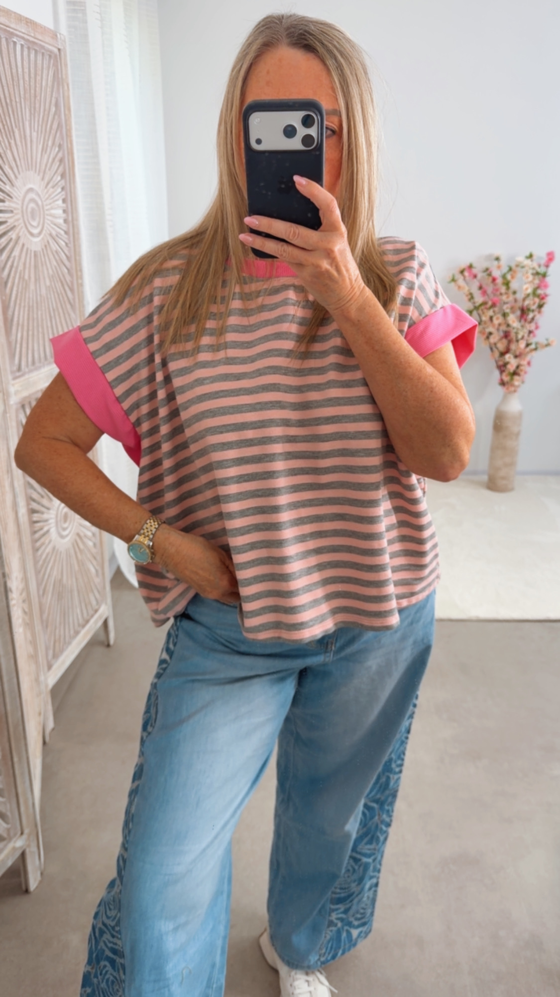 🌈✨ Streifen Shirt Nuvia Stripes Made in Italy 34-42/44